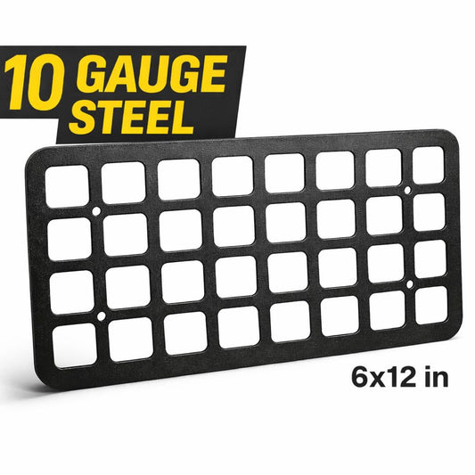Universal Molle panel 6x12 inch 10 gauge steel organizer