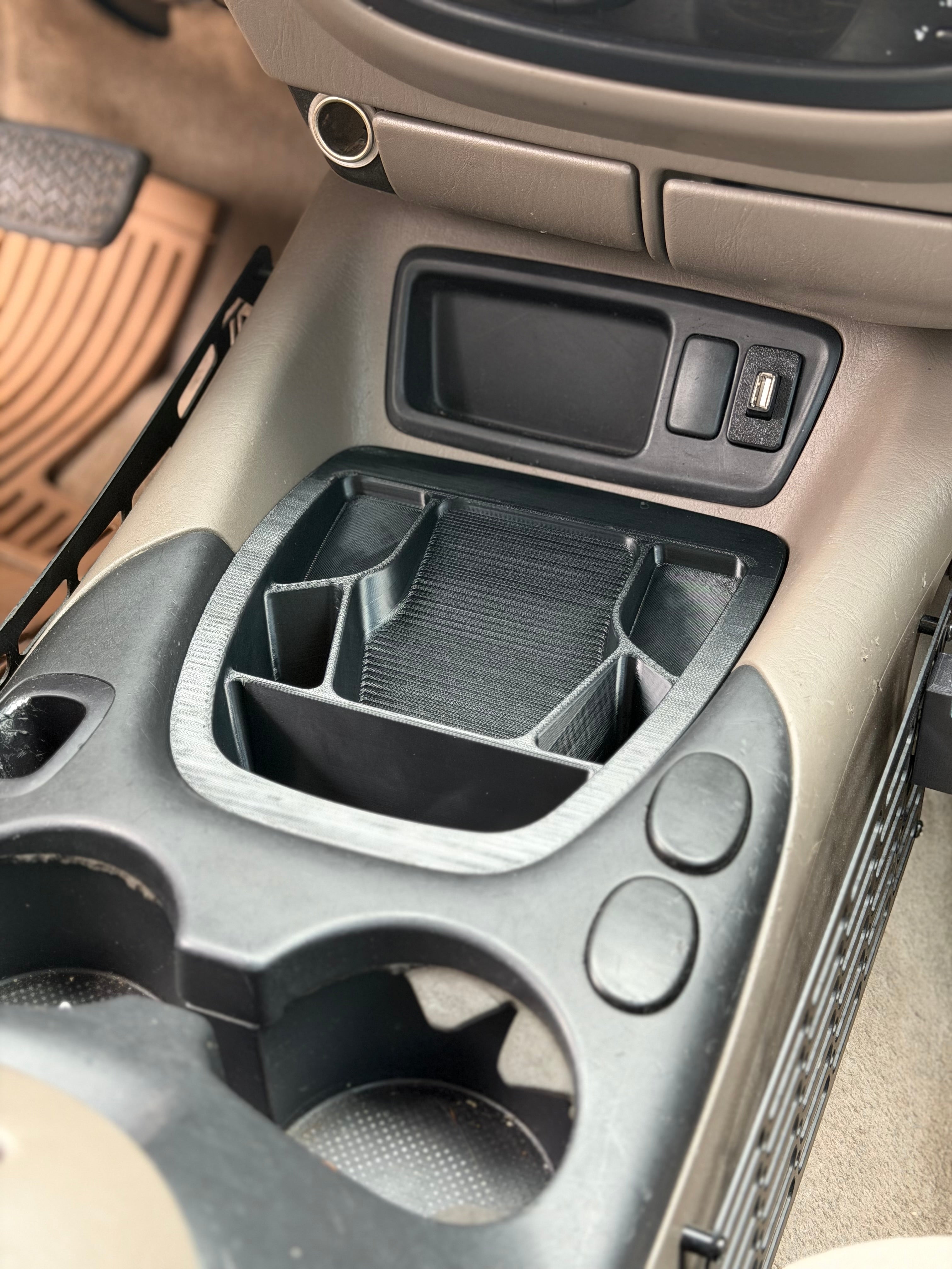 2000–2006 Toyota Tundra & Sequoia Center Console Tray – Vertical Phone Stand + MagSafe Ready | 3D Printed ASA, 1st Gen
