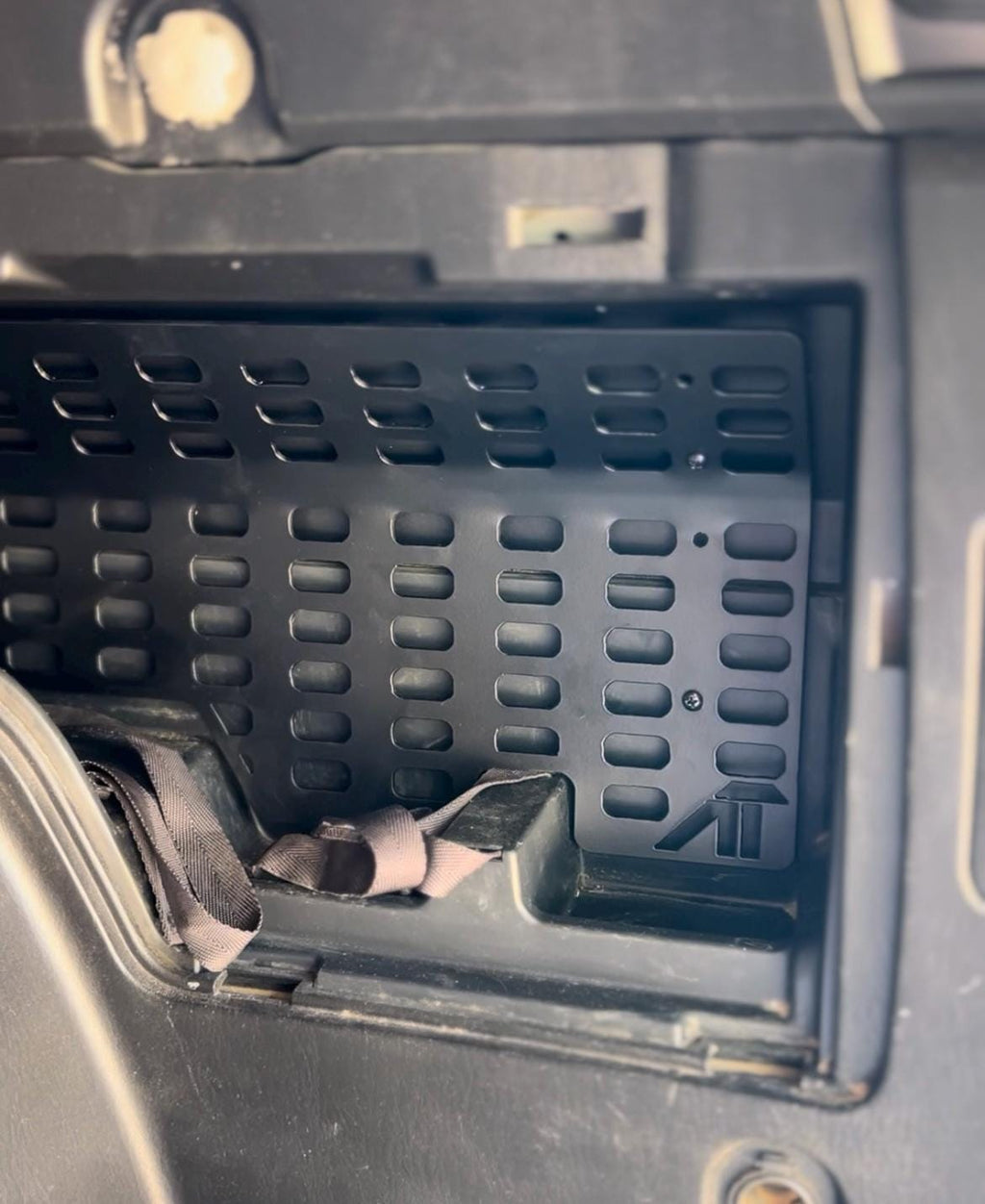 CNC steel cargo MOLLE panel for the 2003–2009 4Runner without rear speakers