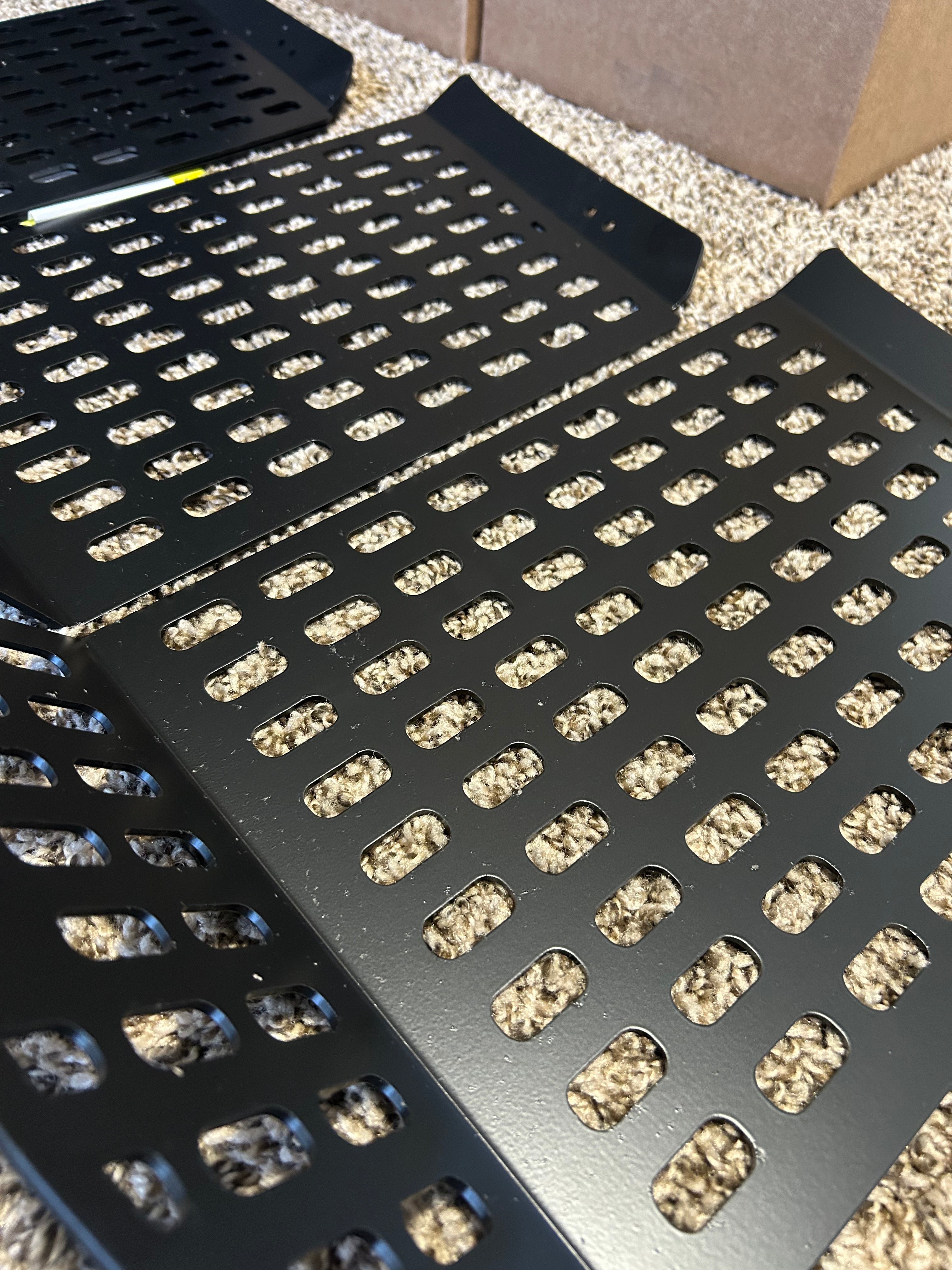 B-stock Trail Cubby for the 2010–2024 5th Gen 4Runner — laser-cut steel cargo box, light cosmetic scuff