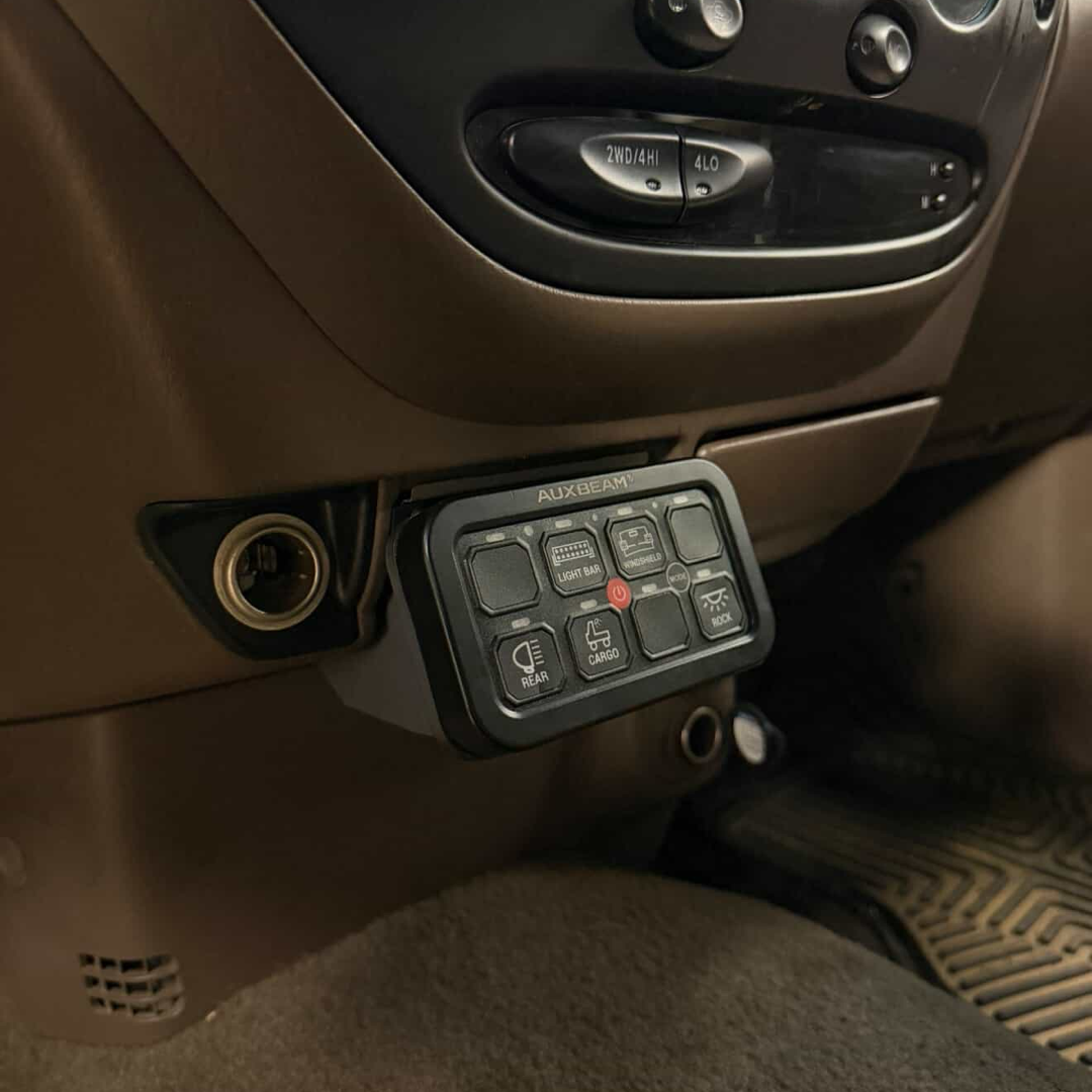 1st Gen Toyota Tundra & Sequoia Dash Ashtray Replacement – 8-Switch Auxbeam Mount