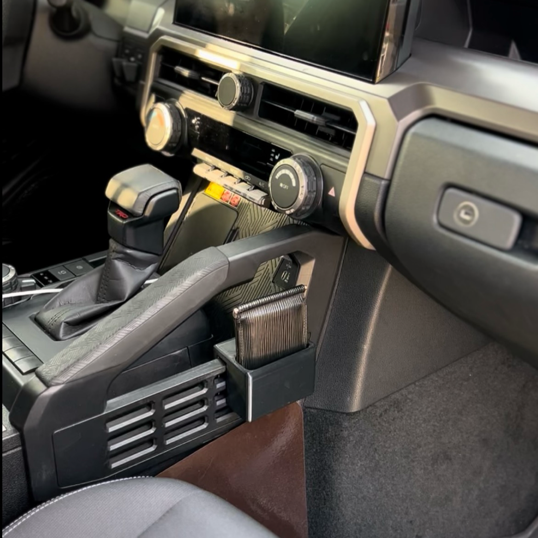 Drop-in center console organizer cup for the 2024–2026 Tacoma and 4Runner