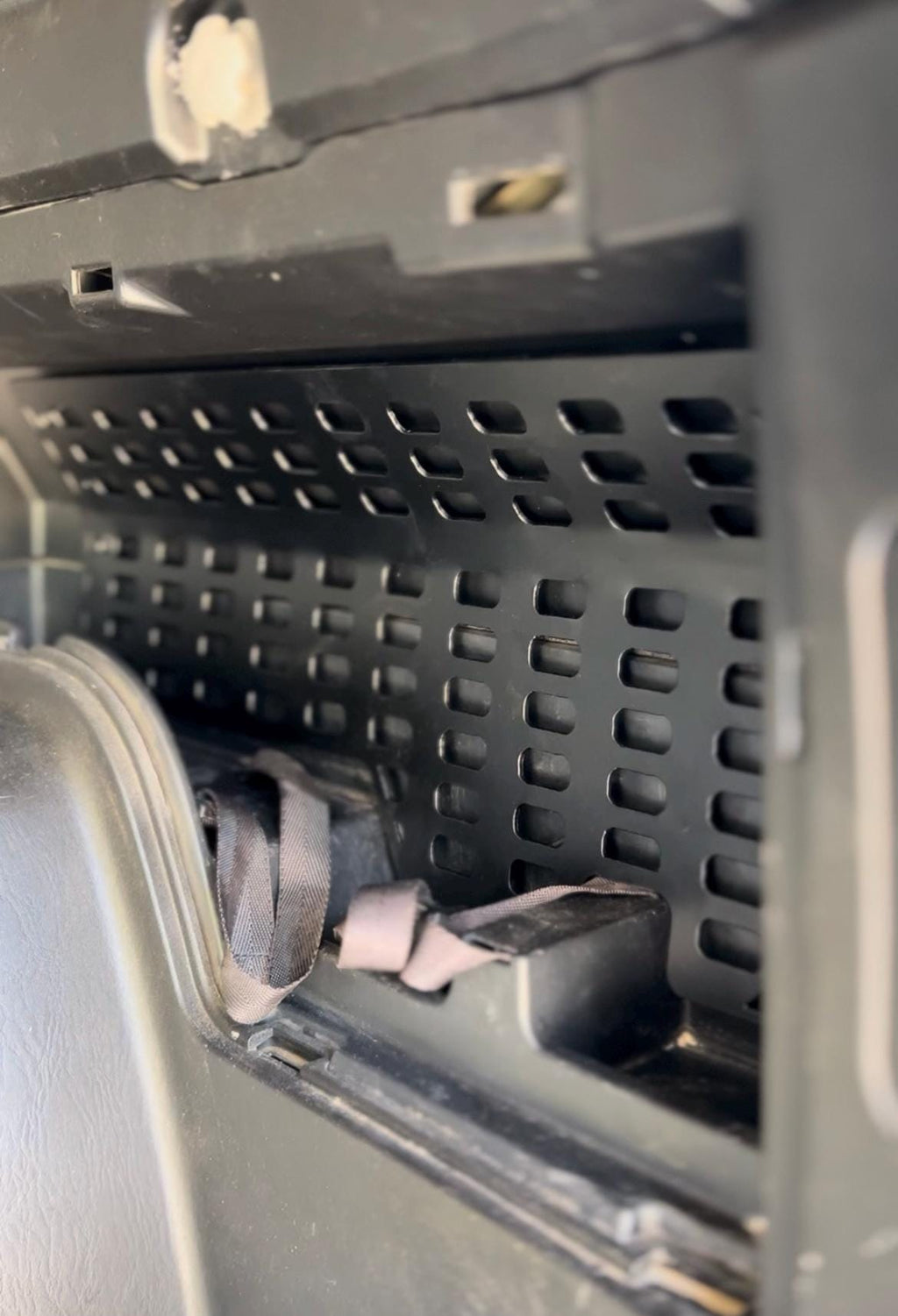 4th Gen 4Runner rear cargo MOLLE panel loaded with gear