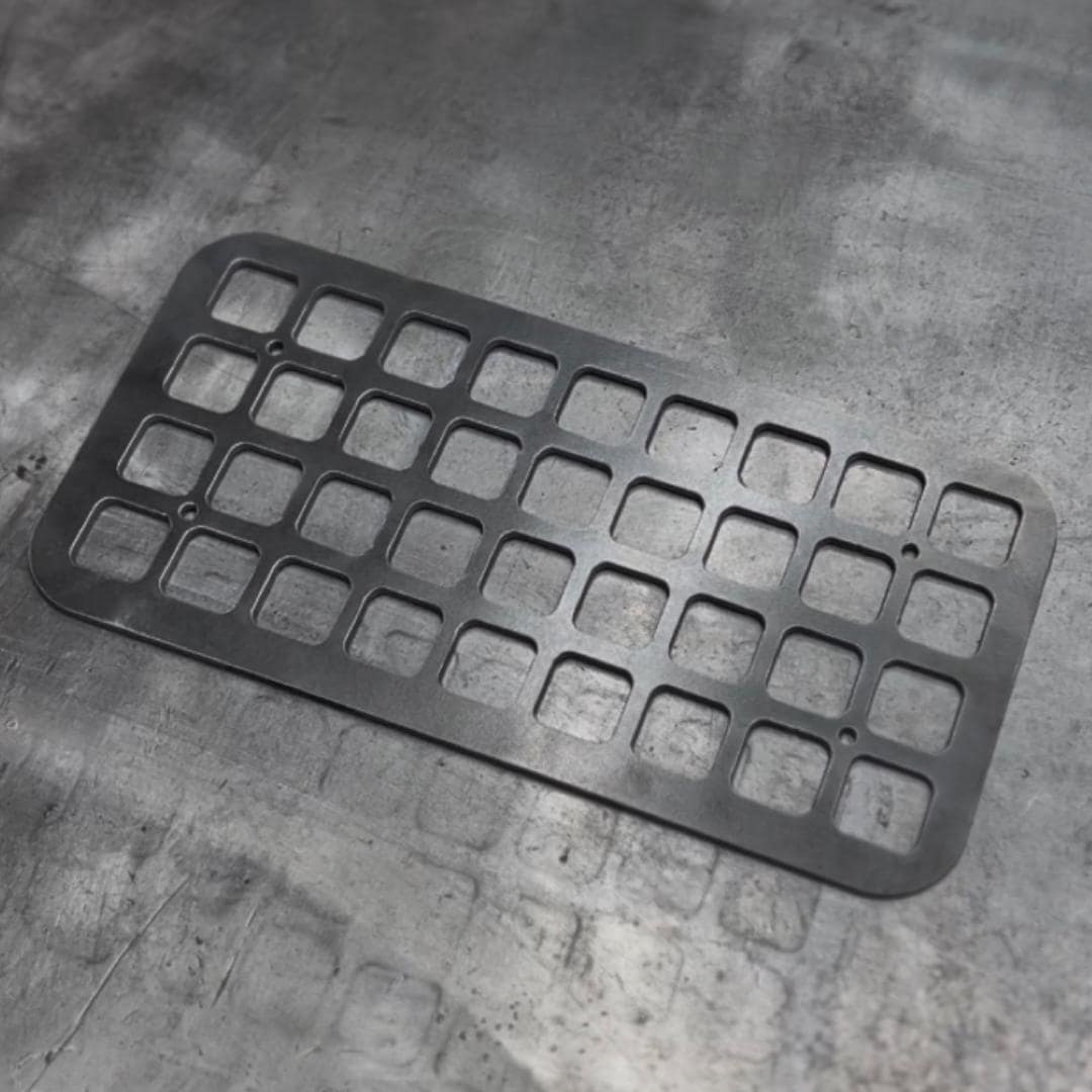 Universal Molle panel 6x12 inch 10 gauge steel organizer