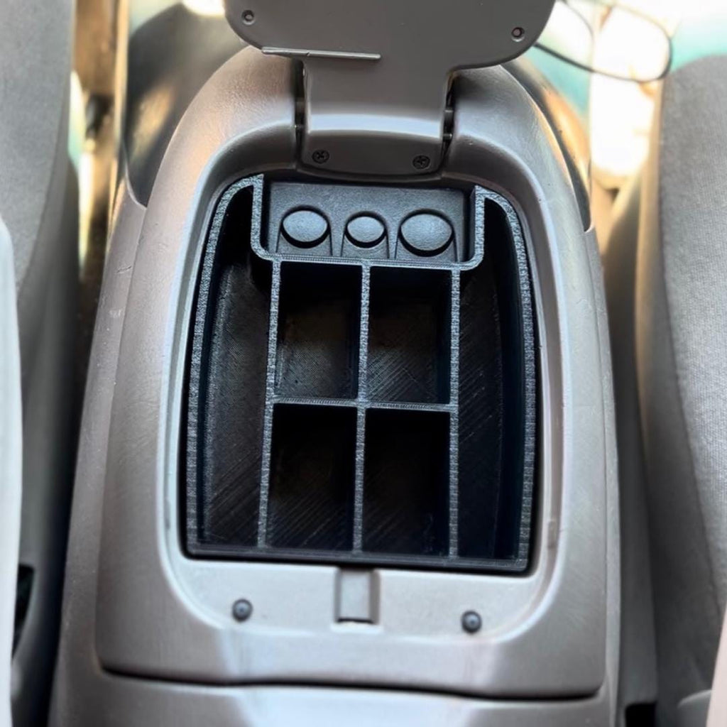 Toyota Tundra Sequoia Center Console Organizer, 1st Gen Tundra Double Cab Insert Tray, 2004 2005 2006 2007 Coin Slot, 3D Printed
