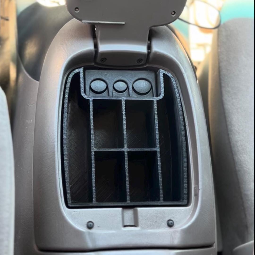 Toyota Tundra Sequoia Center Console Organizer, 1st Gen Tundra Double Cab Insert Tray, 2004 2005 2006 2007 Coin Slot, 3D Printed