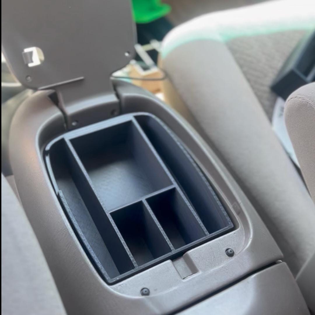 Toyota Tundra Sequoia Center Console Organizer, 1st Gen Tundra Double Cab Insert Tray, 2004 2005 2006 2007 No Coin Slot, 3D Printed