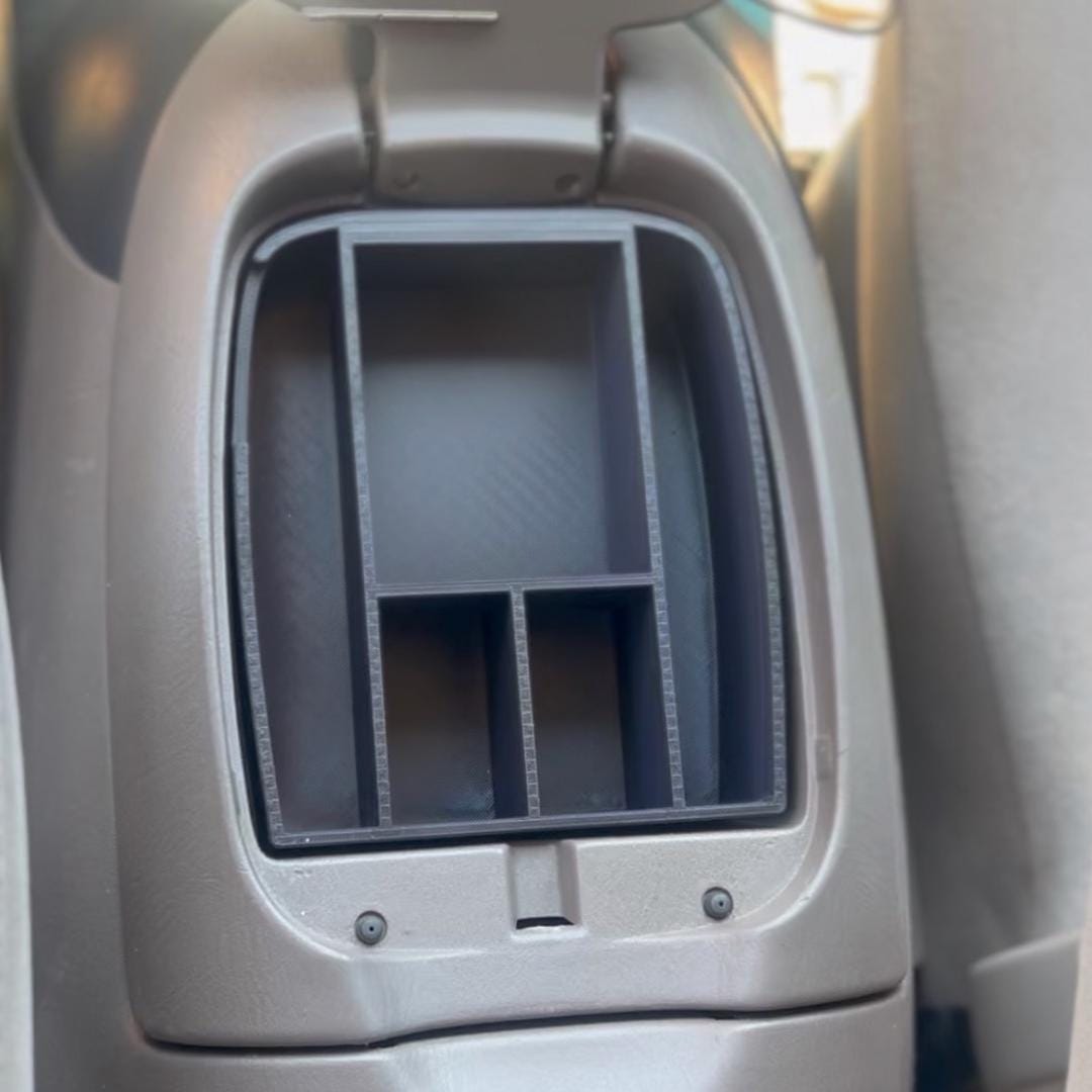 Toyota Tundra Sequoia Center Console Organizer, 1st Gen Tundra Double Cab Insert Tray, 2004 2005 2006 2007 No Coin Slot, 3D Printed
