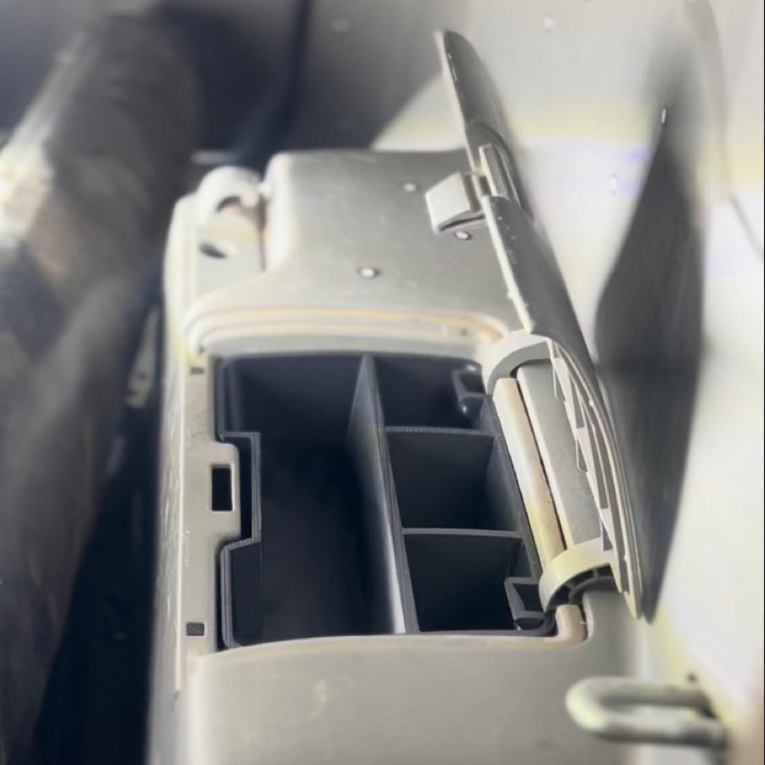 4th Gen 4Runner storage pocket organizer, angled view of compartments